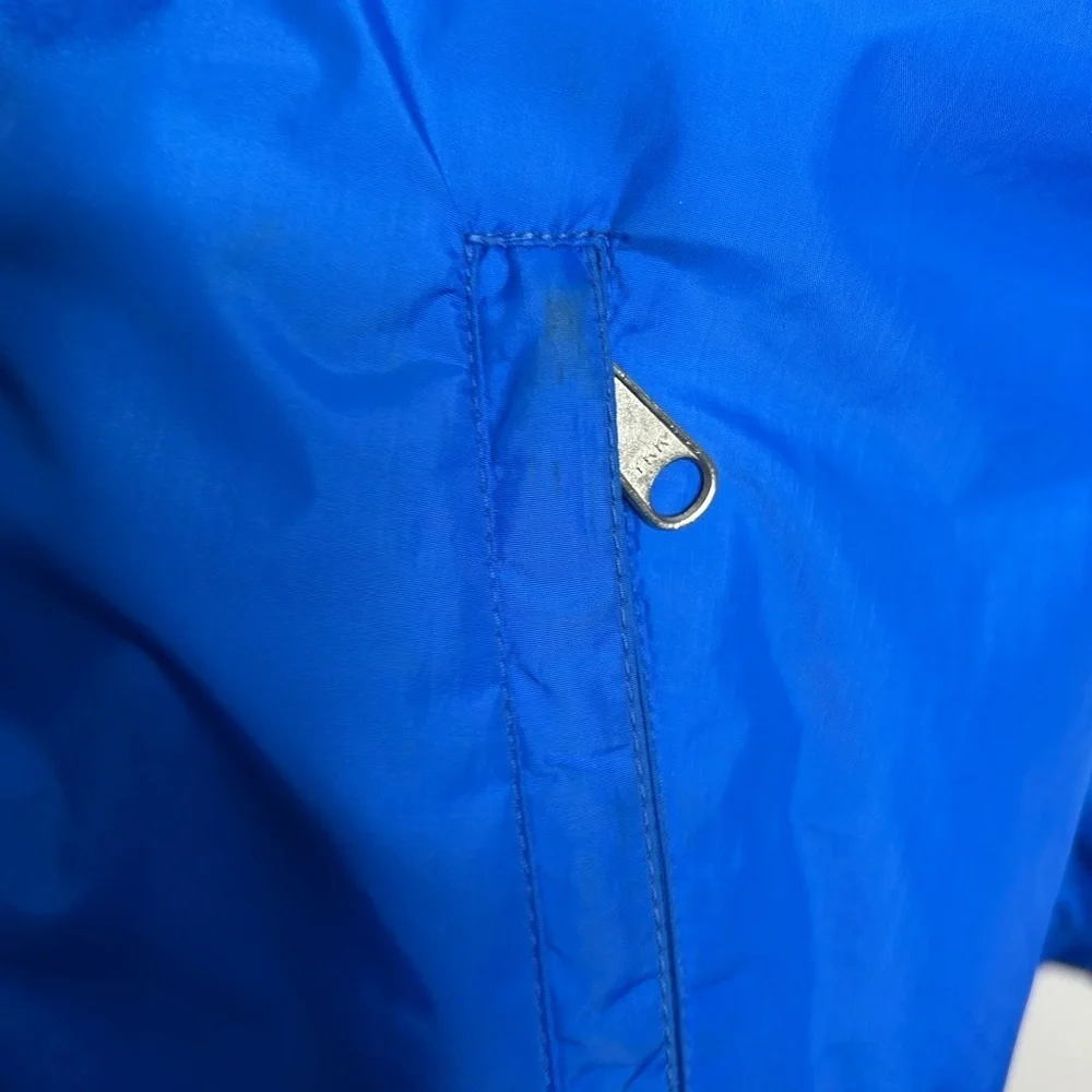 Vtg The North Face Blue & Teal Colorblock Hooded Windbreaker size large